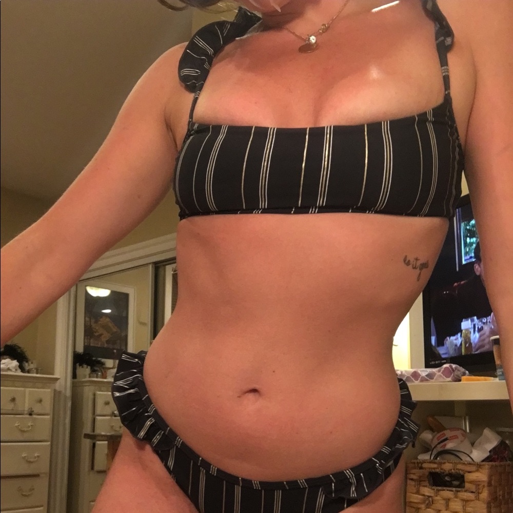 Metallic striped Bikini